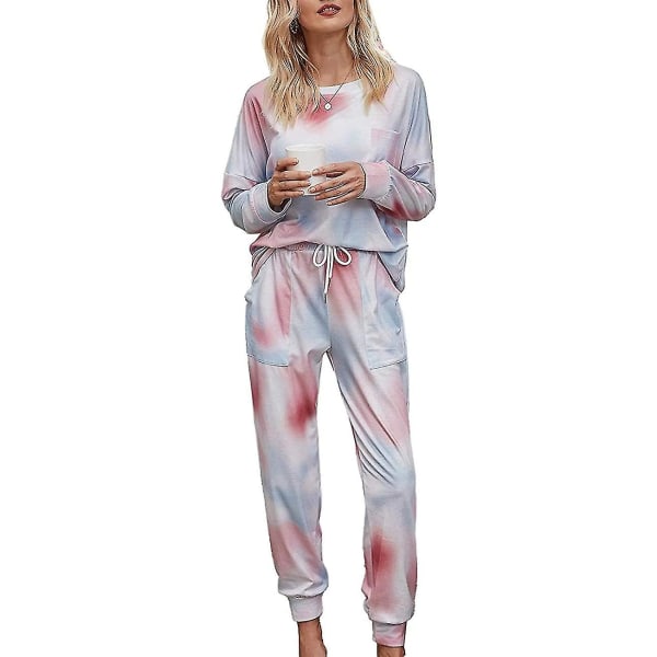 2023 pyjamassett for kvinner Kirurgisk vinterpyjamas for kvinner Tynn pyjamas for kvinner - Rosa L-jbk