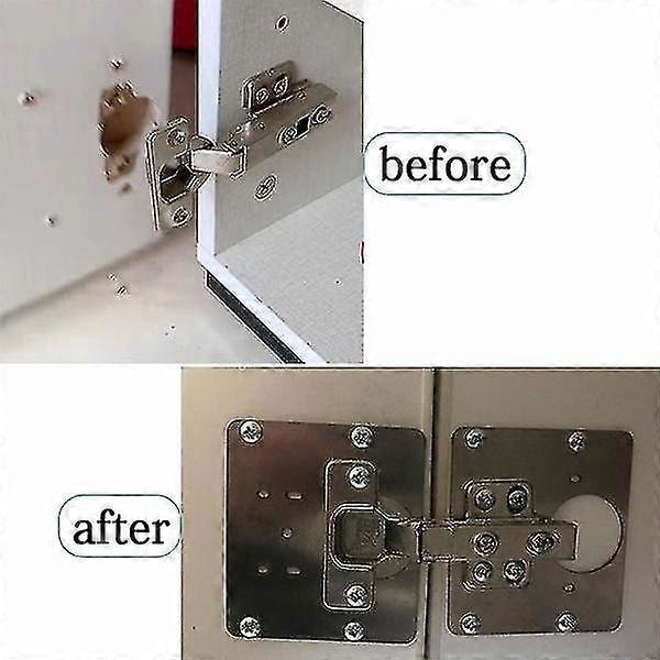 Hængsel reparationsplade 9x9 cm rustfrit stål 1-pak