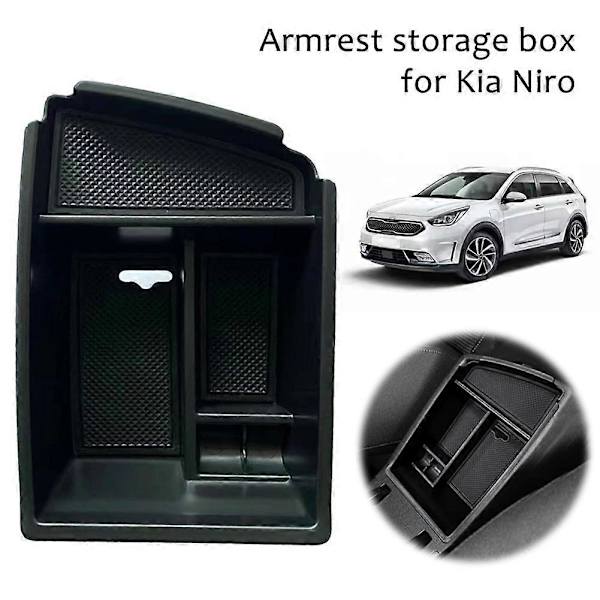 För Kia NIRO 16-22 Bil Mittkonsol Organiseringsbricka Armstöd Sekundär