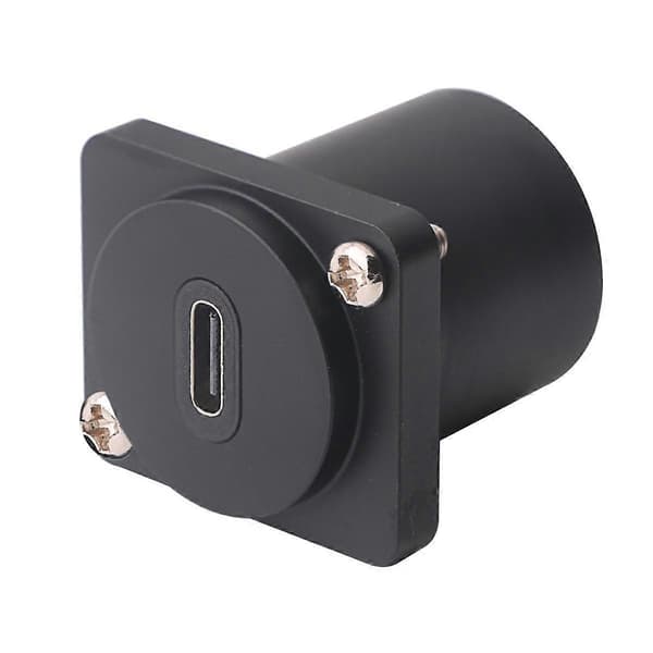 USB USBC Type C Typec Hun til Hun F-F Panelmonteret Forlængelse Rund Adapter