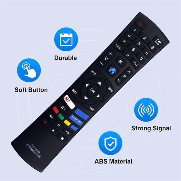 RC1822 Erstatningsfjernkontroll for TV-fjernkontroll