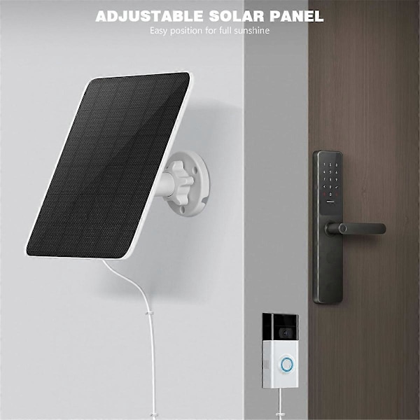 Solpanel til Ring Doorbell, 5W Solpanel