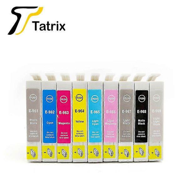 Korkealaatuinen Tatrix Yhteensopiva Epson T0961 T0962 T0963 T0964 T0965 T0966 T0967 T0968 T0969 Mustekasetti Sopii Epson Photo R2880 -tulostimeen