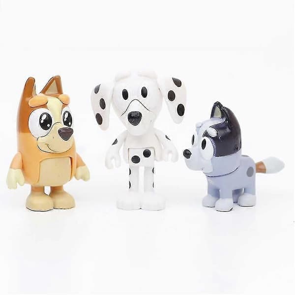 12st Set Bluey Familj Och Vänner Actionfigurer PVC Leksaker Barn Present