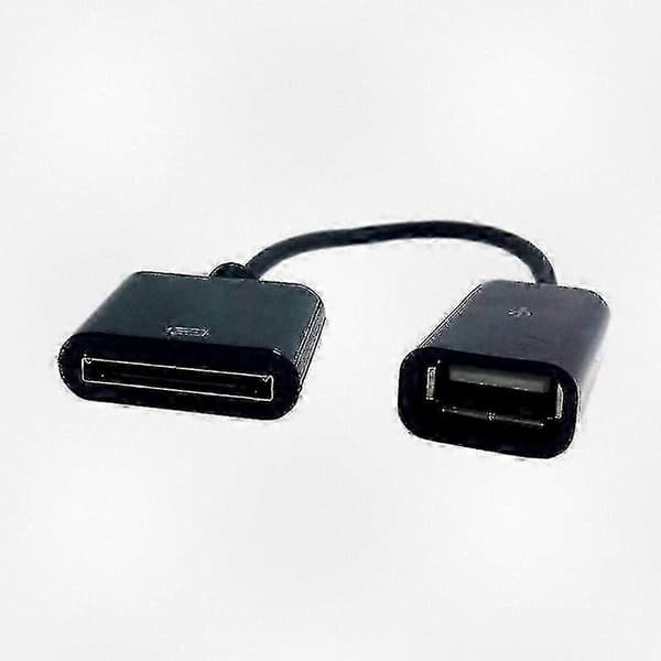 10 cm 30-pin hun til USB 2.0 hun data ladekabel kort dock-stik til iPhone iPad iPod sort