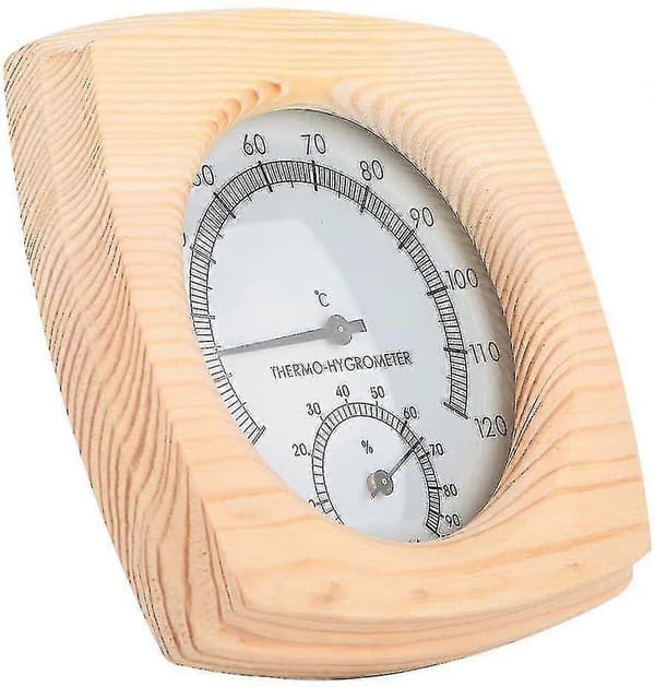 2-i-1 Sauna Termometer Hygrometer i Rustfrit Stål - Termo-hygrometer