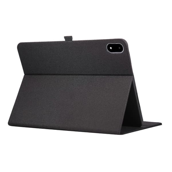 Etui til OnePlus Pad 3 med stativ, kortholder, stoftekstur, læder tabletcover, sort