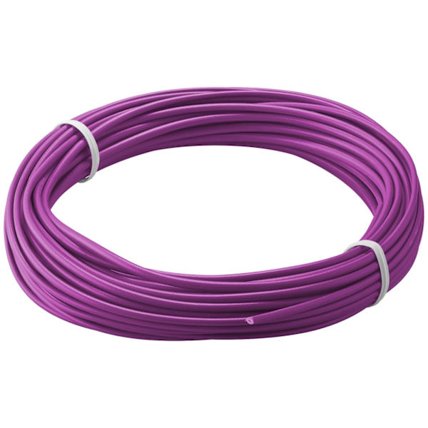 Copper wire insulated, 10 m, violet