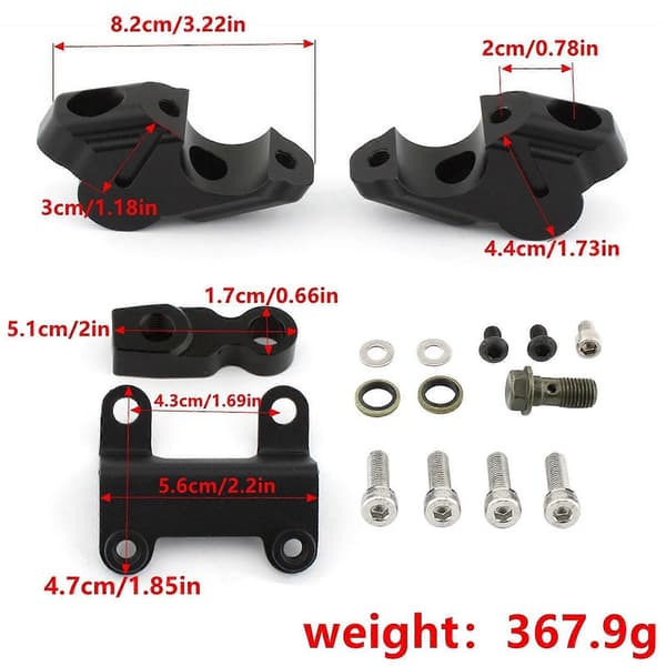 Motorcykel Styrfäste Adapter Set Robust Motorcykeltillbehör