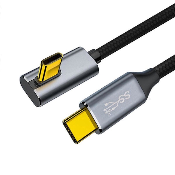Type A UC-064-LP-2.0M 90 Graders Lavprofil Vinklet USB3.1 Type-C Hann til Hann 10Gbps Datakabel
