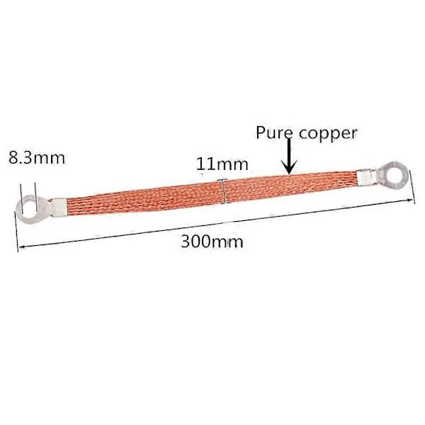 20 kpl Span-kaapeli / sillansyöttö maadoitusjohdin kuparipunos Puhdas kupari 6 neliö 300 mm