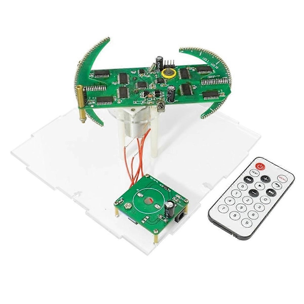 Dual Akse Sfærisk Roterende LED Kit Farve Ur Display Fjernbetjening Microcontroller DIY Elektron