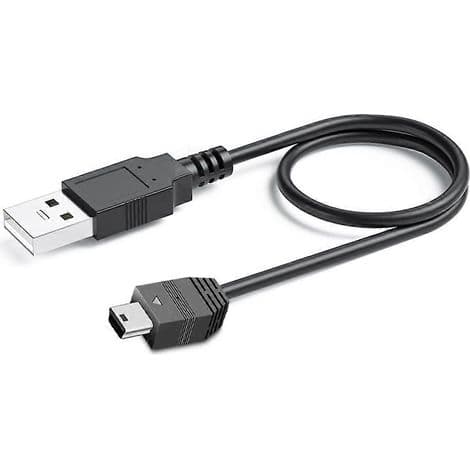 Universal USB til Mini USB-kabel til kameraer, smartphones og perifere enheder - 25 cm lige stik