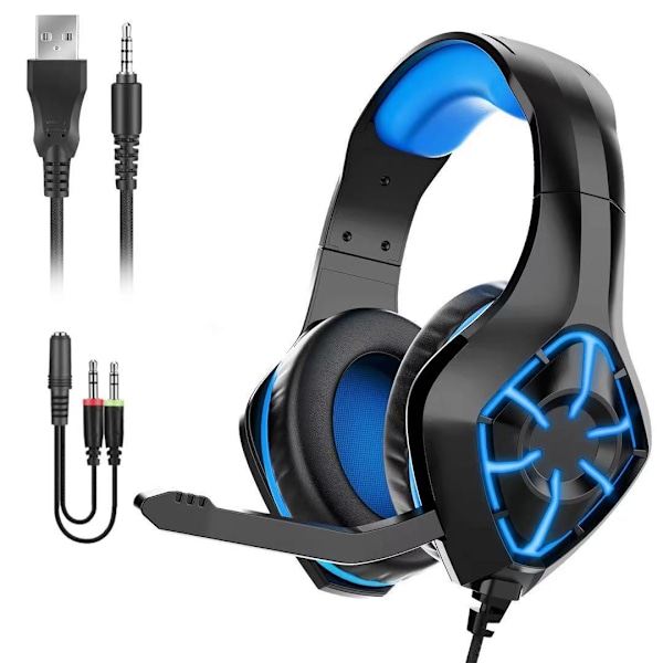 RGB Värikäs Peli Kuulokemikrofoni Stereo Kuulokkeet Premium Omnisuuntainen Mikrofoni