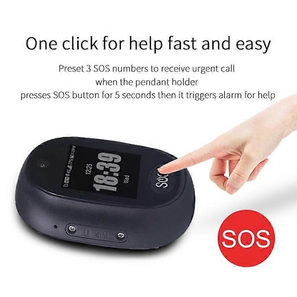 4G GPS Spårningshänge V45 för Barn Äldre Mini GPS Personlig Tracker Alarm Talande Klocka Vattentät (Röd)