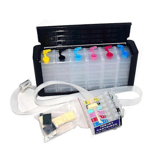 hg 6 Färg 82 82N T0821-T0826 Ciss System för Epson R270 R390 RX590 R295 T50 RX690 RX610 RX615 R290 1410 Skrivare med ARC Chip