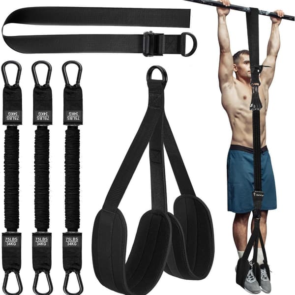 Pull up-bånd / Træningsbånd pull ups - Pull up-hjælp til styrketræning fitness Sort 210 lbs