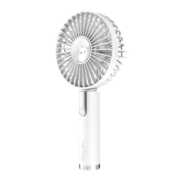 Bærbar USB Håndholdt Ventilator Genopladelig Mini Elektrisk Ventilator - FARVE: WH