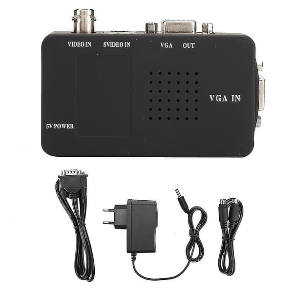 BNC S Video Til VGA HD Konverter Adapter For Datamaskin PC Skjerm