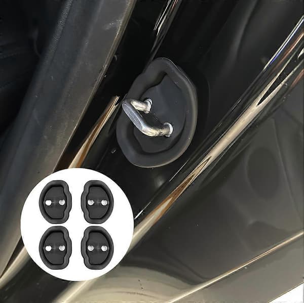 4-pack Dörrlåsöverdrag i silikon för Tesla Model 3 Model Y - Flexibla Dörrlås Skydd - Bilinredningstillbehör