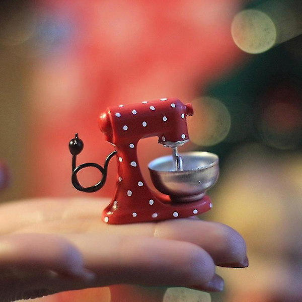 1:12 Dockhus Miniatur Röd Mixer Blender Modell Julgranspynt Köksdekoration Leksak