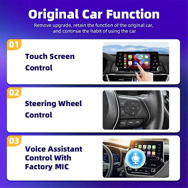 Kablet til trådløs CarPlay Android Auto Trådløs Biladapter Smart Mini Box Plug and Play WiFi 2 i 1