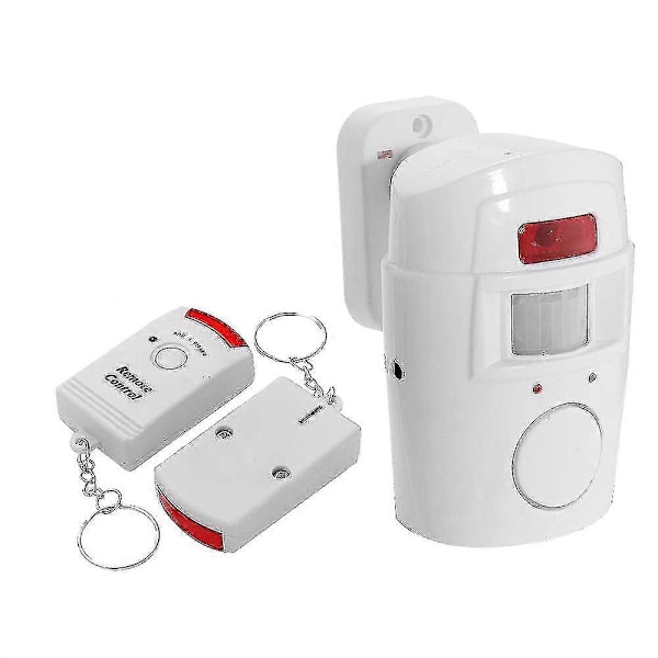 Infraröd Rörelsesensor Alarm - Inbrottslarm Med 2 Fjärrkontroller, Lämplig för /garage/butiker