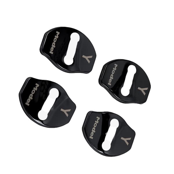 Stainless Steel Door Lock Covers for Tesla Model Y - Black