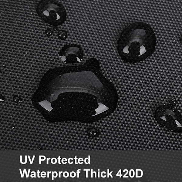 Tulipesän suojus, pyöreä ulkokäyttöön tarkoitettu kestävä vedenpitävä 420d polyesteristä valmistettu paksu PVC-pinnoitettu suojaava patiotulipöydän suojus kiristysnyörillä