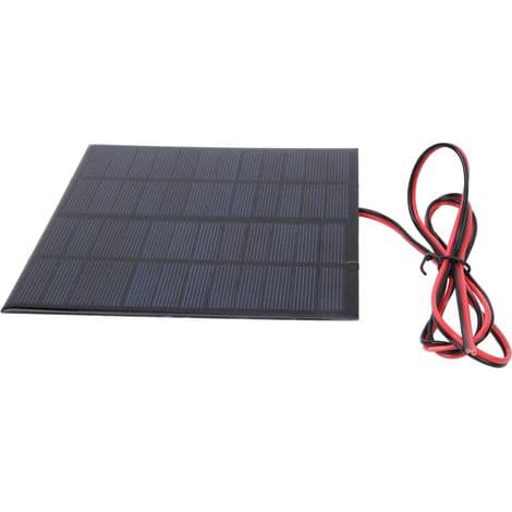 3W 12V Polykrystallinsk Solpanel - Bærbart Fotovoltaisk Modul med Integreret Kabel
