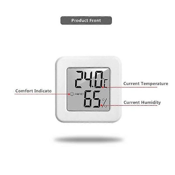 Mini Indendørs Termometer LCD Digital Temperatur Rum Hygrometer Måler Sensor Fugtighedsmåler Indendørs Termometer Temperatur
