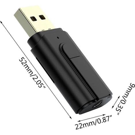 2-i-1 trådløs lydsender/-mottaker, USB-kompatibel Bluetooth 5.0-adapter