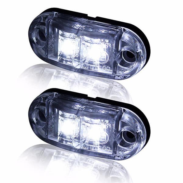 10 stk. 2 LED Lys Oval Bil Klaring Tilhenger Lastebil Side Marker Baklykt Biltilbehør