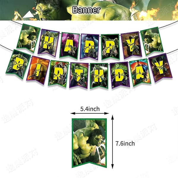 Hulk-tema R-sæt Træk S Kagetopper Hængende Hvirvler Kit