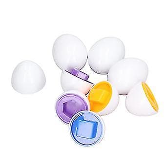 Matchende påskeeggeleker for tidlig utdanning - 6 stk. formmatchende egg for barn 3 år gamle