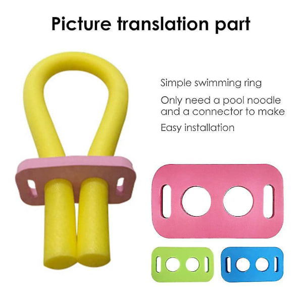 3 st Eva-simningspooltillbehör Träningshjälpmedel Håliga Woggle Noodle-kopplingar För Nybörjare Simning Och Barn
