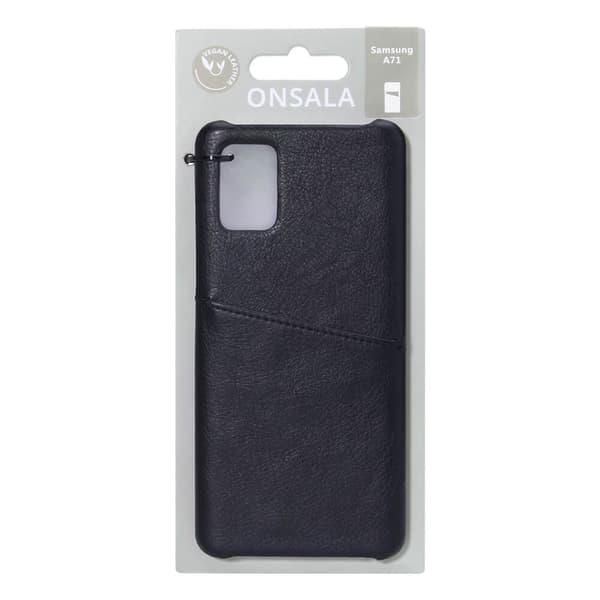 Mobilcover Samsung A71 Kortlomme Sort