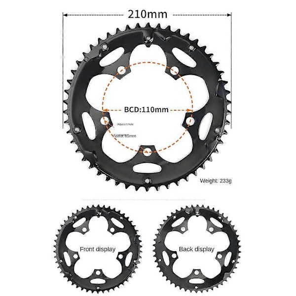 53T-130BCD Vejkøresæt til Cykel 53 50 39 34T Gear Universal Cykel BCD130 110 Skive Reparationsdele