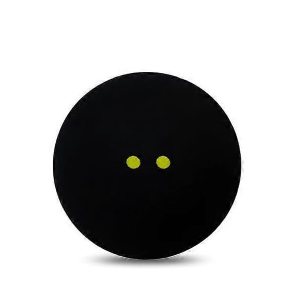 2 stk Squashbolde To Gule Prikker Lav Hastighed Trænings Squashbolde Sort Gummi Racketbolde