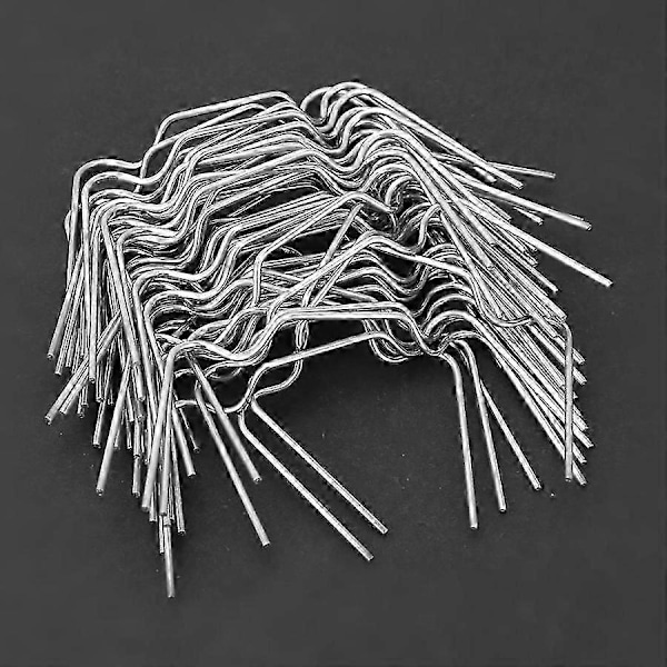50 st Mindre Stål W Clips Tråd Glasram Fästning-Yogu
