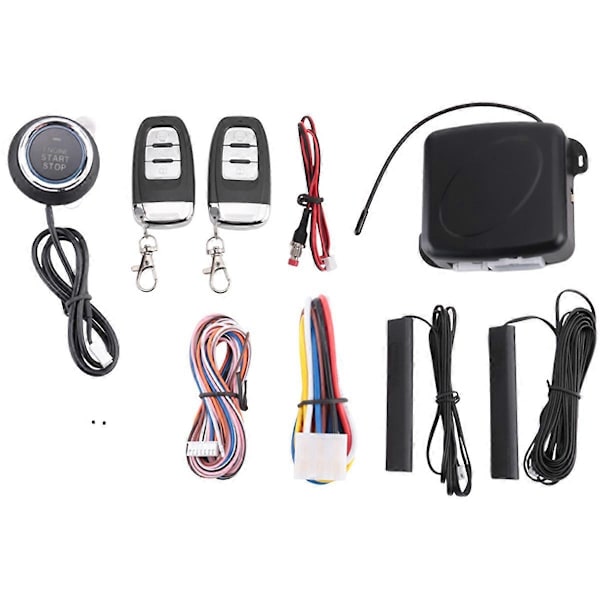 Bil SUV PKE Nyckellöst Startsystem Motorstart Alarm System Tryckknapp Startsystem Fjärrstopp
