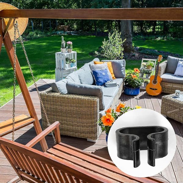 12 Stycken Trädgårdsmöbelkoppling, Loungeset Koppling Rottingmöbelklämmor Möbelklämmor