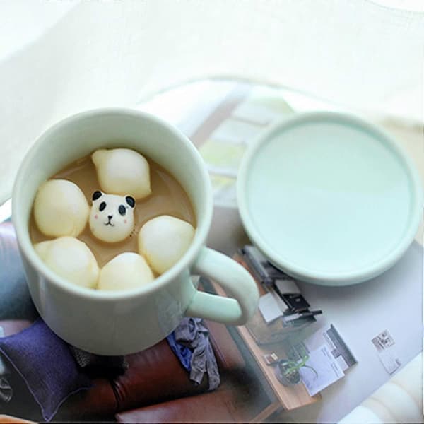 3D Kaffekopp Søt Dyr Inni Kopp Jule Bursdagsgave til Gutter Jenter Barn - Fest Kontor Morgenkopper for Te (3D Panda Kopp)