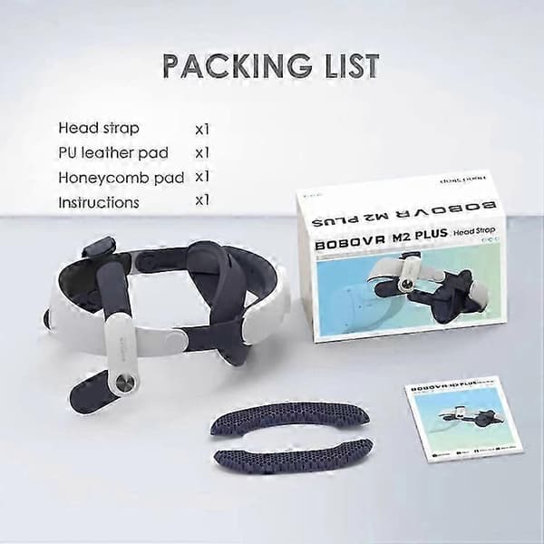 2025 BOBOVR M2 Plus Hode Stropp Erstatning Elite Stropp for Oculus Quest 2