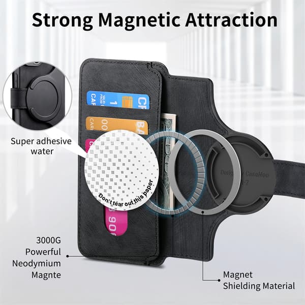 MagSafe Wallet Case for iPhone 16 Pro Max - Detachable 2-in-1 Case iPhone 14