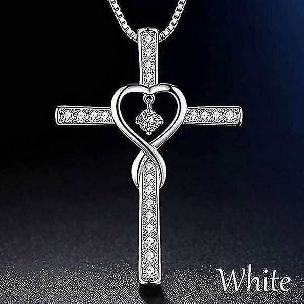Infinite Love Kors Anheng Halskjede [sølv] #yg