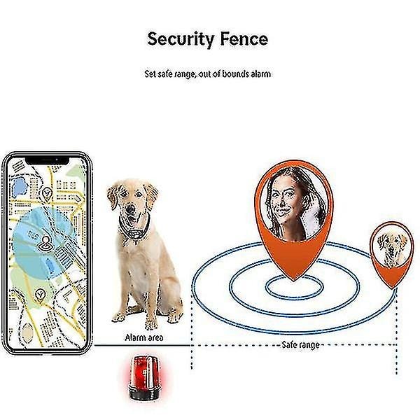 Smart GPS-halsband för katt och hund - FÄRG: svart