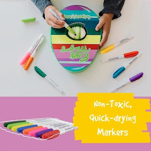 The Eggmazing Easter Egg Mini Dekorationssæt Kunst og Håndværkssæt - Inkluderer Æggedekorationsspinner og 6 Tuscher [emballage kan variere]