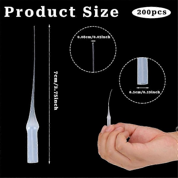 200 kpl Liima Mini Kärjet Mikro-Kärjet Liiman Jatke, Mini Liimakärjet Pulloille Suuttimella, Liimapullon Kärjet JP