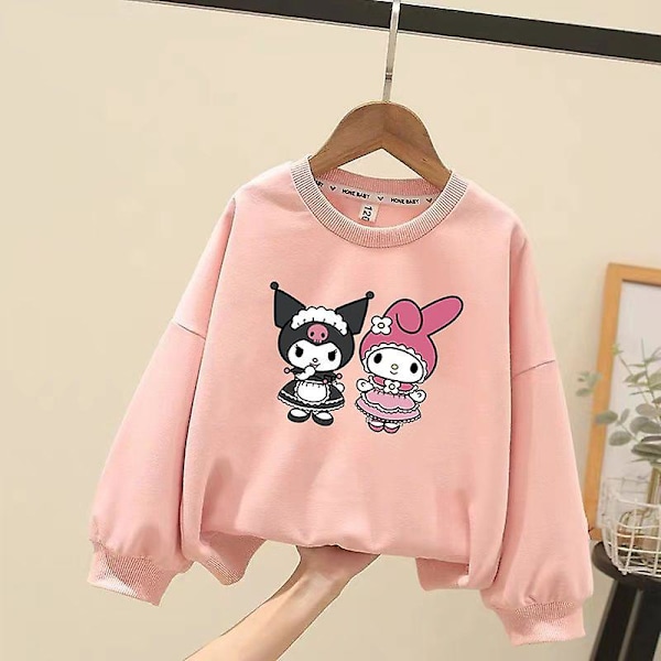 Sanrio Anime Kuromi Cinnamoroll Melody Plysj Barnegenser Baby Gutt Jente Klær med Lange Ermer Jakke Treningsdrakt Sportsklær Gave